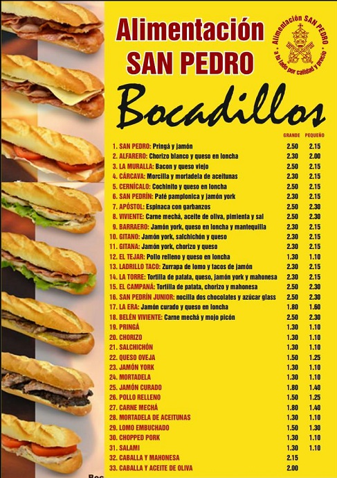 bocadillos